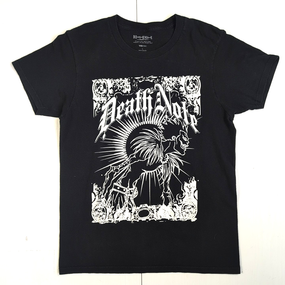 Death Note Ryuk T-Shirt Men’s L Black Graphic Anime Manga Viz Media Cotton Tee